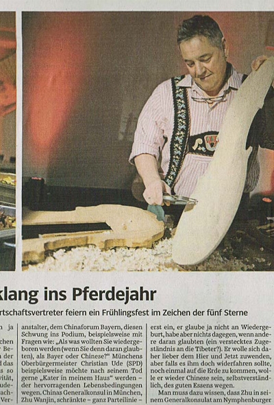 "Mit Glöckchenklang ins Pferdejahr" SÜDDEUTSCHE ZEITUNG