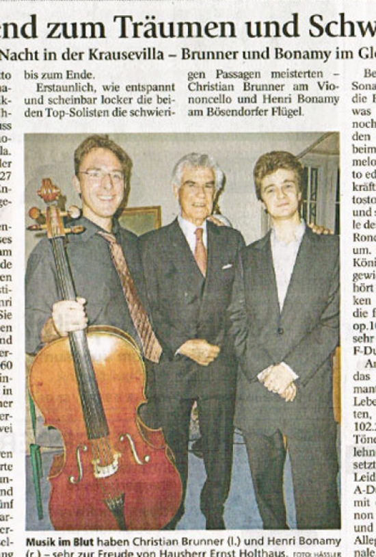 Musiksommer 2012 - Virtuose mit Leonhardt Cello